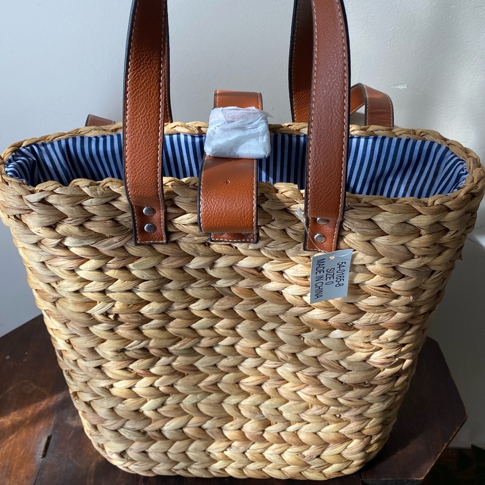 Large Woven Tote Bag/Backpack. Roomy!